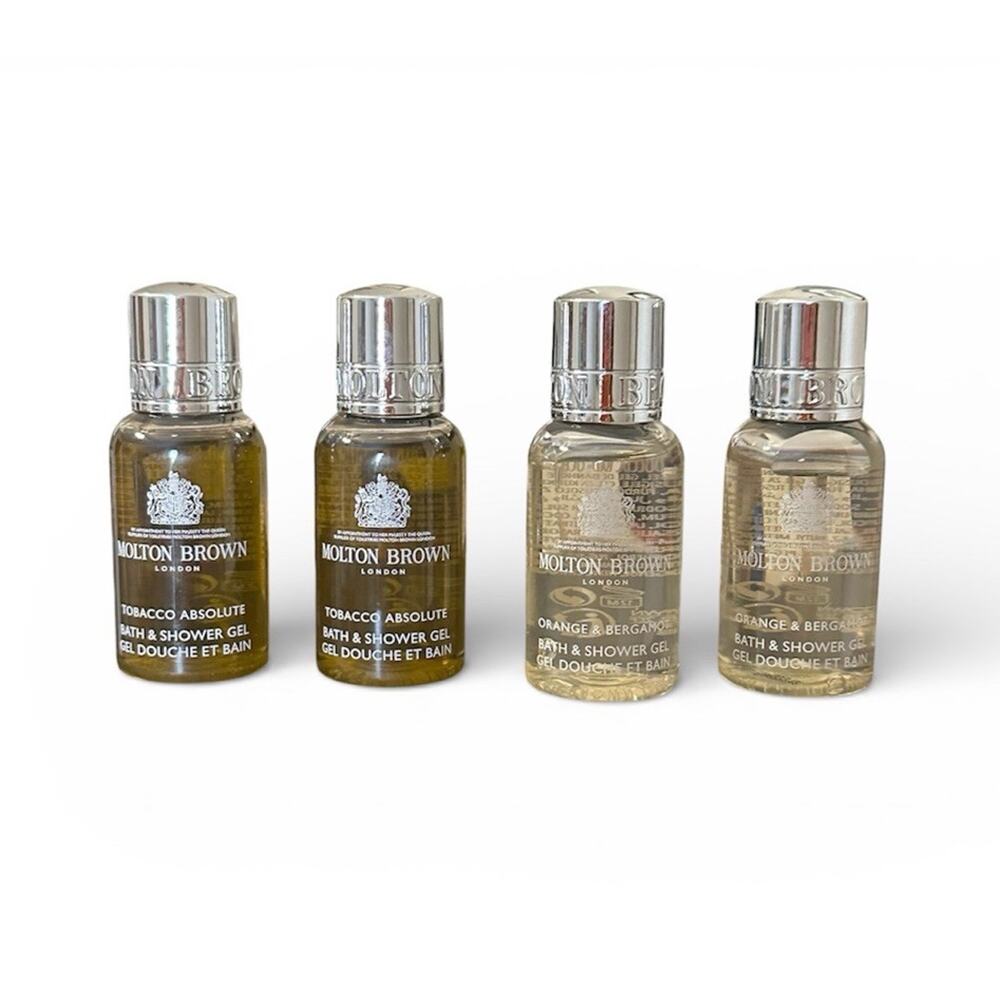 Molton Brown 4x Tobacco Absolute Orange Bergamot Bath & Shower Gel NEW